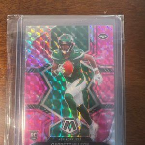 2022 Panini Mosaic Football Pink Camo Prizm True Rookie Garrett Wilson #311 RC